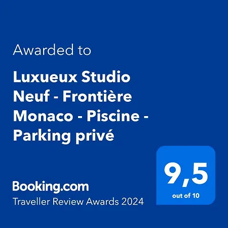 Apartment Luxueux Neuf - Frontiere - Piscine - Parking Prive Monte Carlo